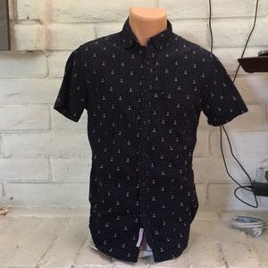 Denim and Flower Sailor Button Down